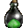 Бутылка с зеленым порошком